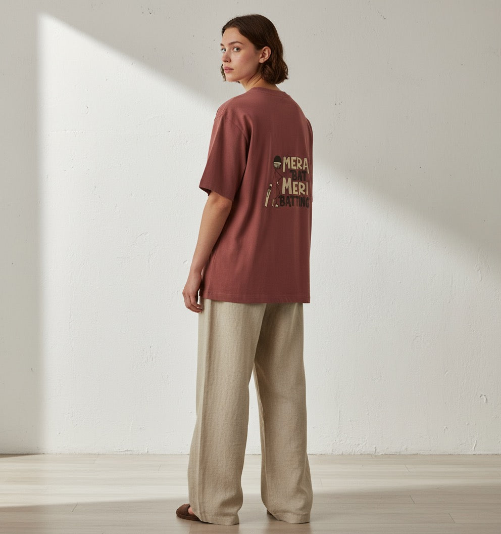 Cricket loving unisex oversized tshirt