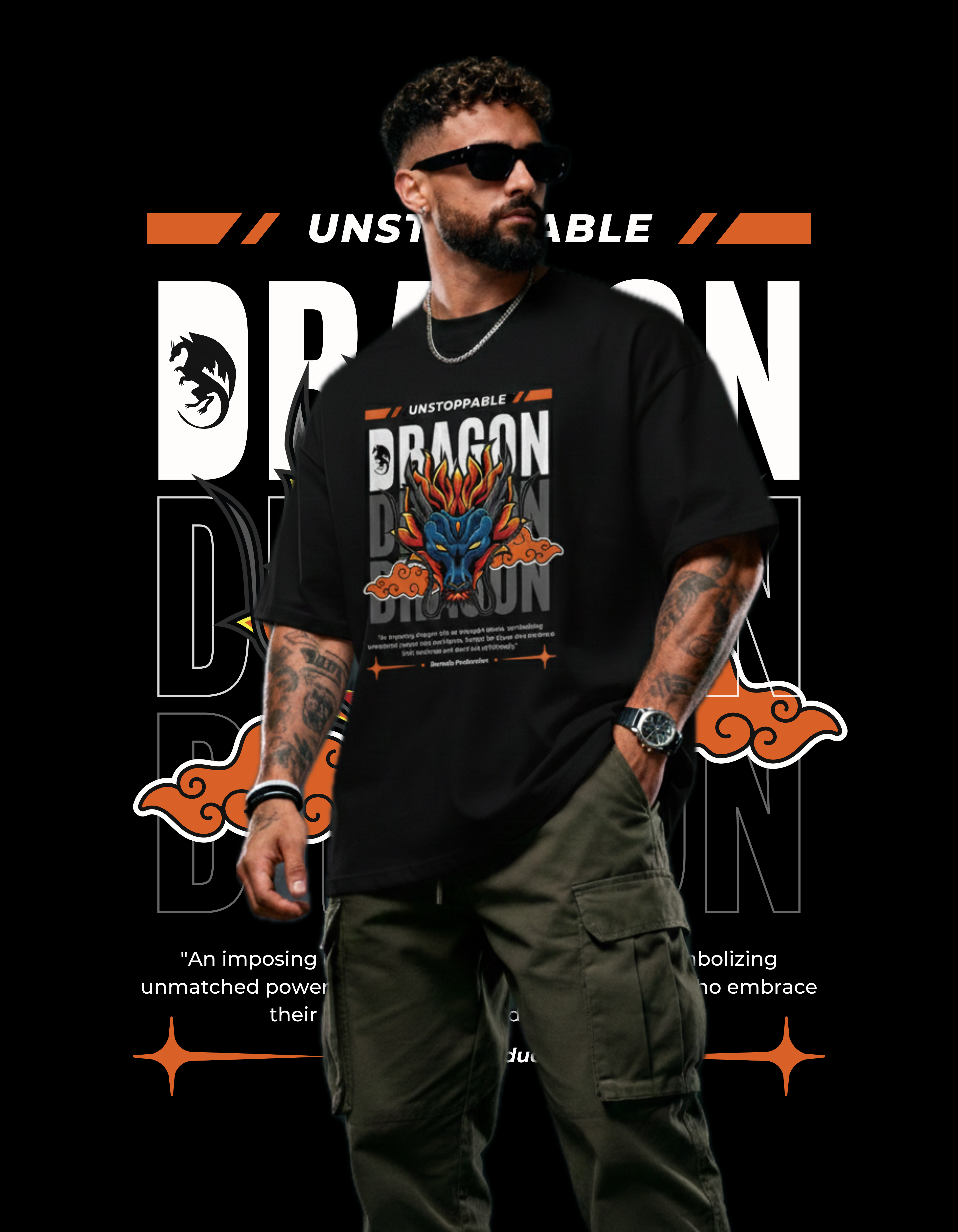 Dragon Unisex Terry Oversized Tee